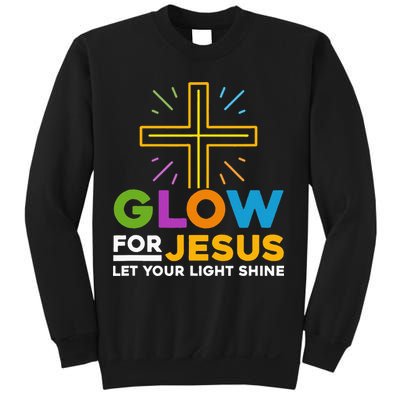 Glowfor Jesus Let Your Light Shine Faith Cross Christian Sweatshirt