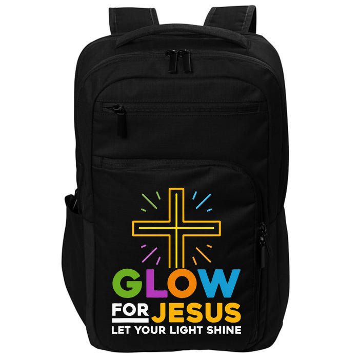 Glowfor Jesus Let Your Light Shine Faith Cross Christian Impact Tech Backpack