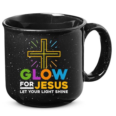 Glowfor Jesus Let Your Light Shine Faith Cross Christian 15oz Campfire Ceramic Mug
