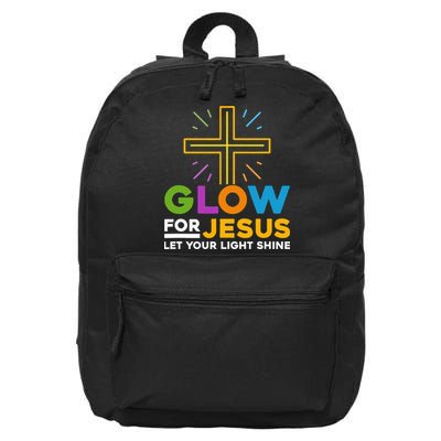 Glowfor Jesus Let Your Light Shine Faith Cross Christian 16 in Basic Backpack