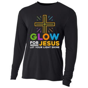 Glowfor Jesus Let Your Light Shine Faith Cross Christian Cooling Performance Long Sleeve Crew