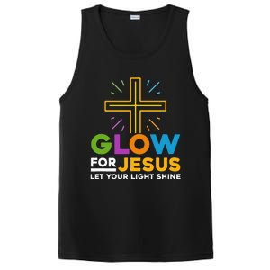 Glowfor Jesus Let Your Light Shine Faith Cross Christian PosiCharge Competitor Tank