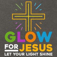 Glowfor Jesus Let Your Light Shine Faith Cross Christian Cotton Canvas Backpack