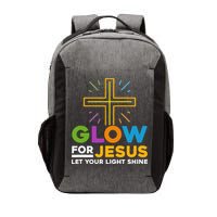 Glowfor Jesus Let Your Light Shine Faith Cross Christian Vector Backpack