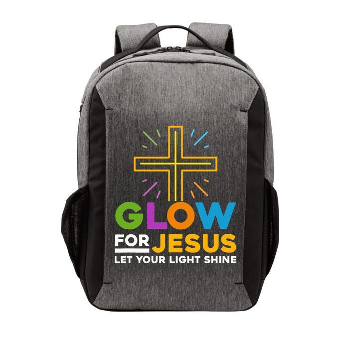 Glowfor Jesus Let Your Light Shine Faith Cross Christian Vector Backpack