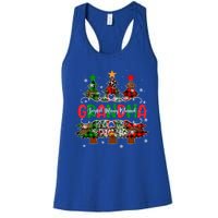 Grandma Joyful Merry Blessed Christmas Trees Buffalo Plaid Funny Gift Women's Racerback Tank