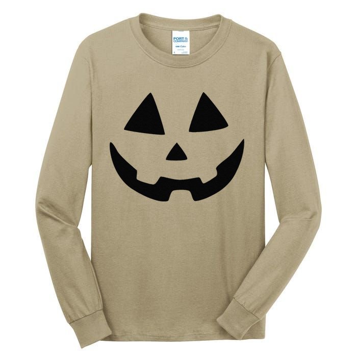 Giant Jack O Lantern Face Halloween Pumpkin Fun Tall Long Sleeve T-Shirt