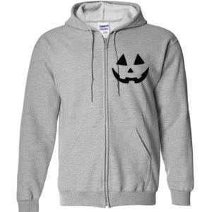 Giant Jack O Lantern Face Halloween Pumpkin Fun Full Zip Hoodie