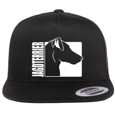 Ger Jagdterrier Profile Dog Mom Dog Breed Hunting Dog Funny Gift Flat Bill Trucker Hat