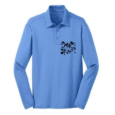 G Jones Paths Silk Touch Performance Long Sleeve Polo