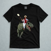 Gun Jesus Riding A Trex Dinosaur Funny Christian Dino Lover T-Shirt