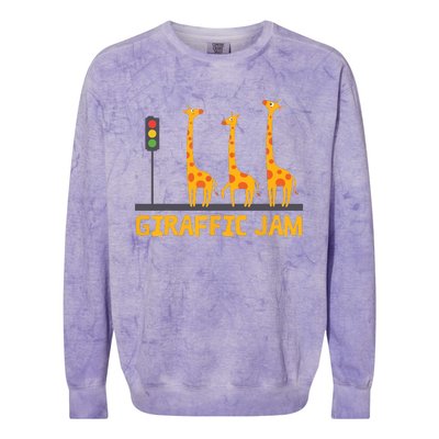 Giraffic Jam Shirts For Who Loves Giraffes Colorblast Crewneck Sweatshirt