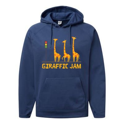 Giraffic Jam Shirts For Who Loves Giraffes Performance Fleece Hoodie