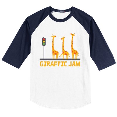 Giraffic Jam Shirts For Who Loves Giraffes Baseball Sleeve Shirt