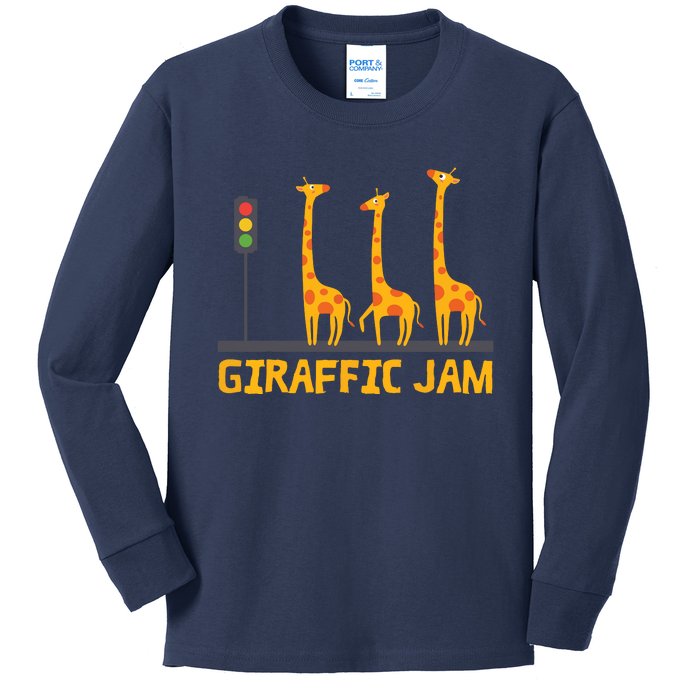 Giraffic Jam Shirts For Who Loves Giraffes Kids Long Sleeve Shirt