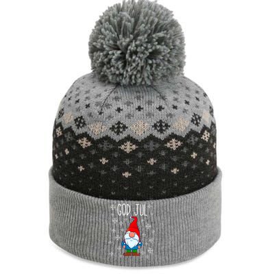 God Jul Swedish Tomte Gnome Scandinavian Merry Christmas The Baniff Cuffed Pom Beanie