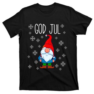 God Jul Swedish Tomte Gnome Scandinavian Merry Christmas T-Shirt