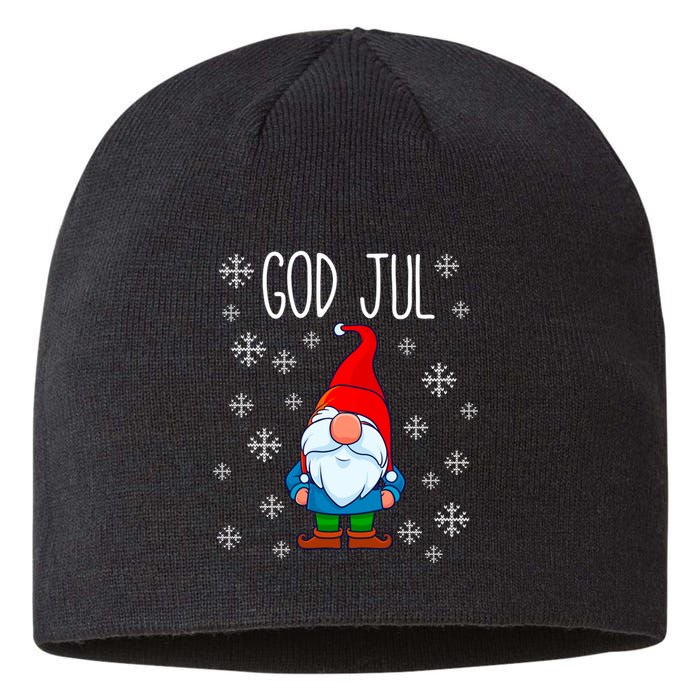 God Jul Swedish Tomte Gnome Scandinavian Merry Christmas Sustainable Beanie