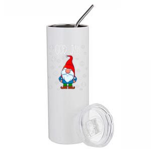 God Jul Swedish Tomte Gnome Scandinavian Merry Christmas Stainless Steel Tumbler