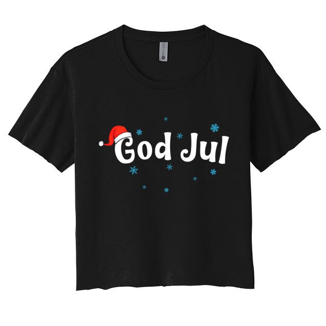 God Jul Swedish Christmas Gift Crop Top