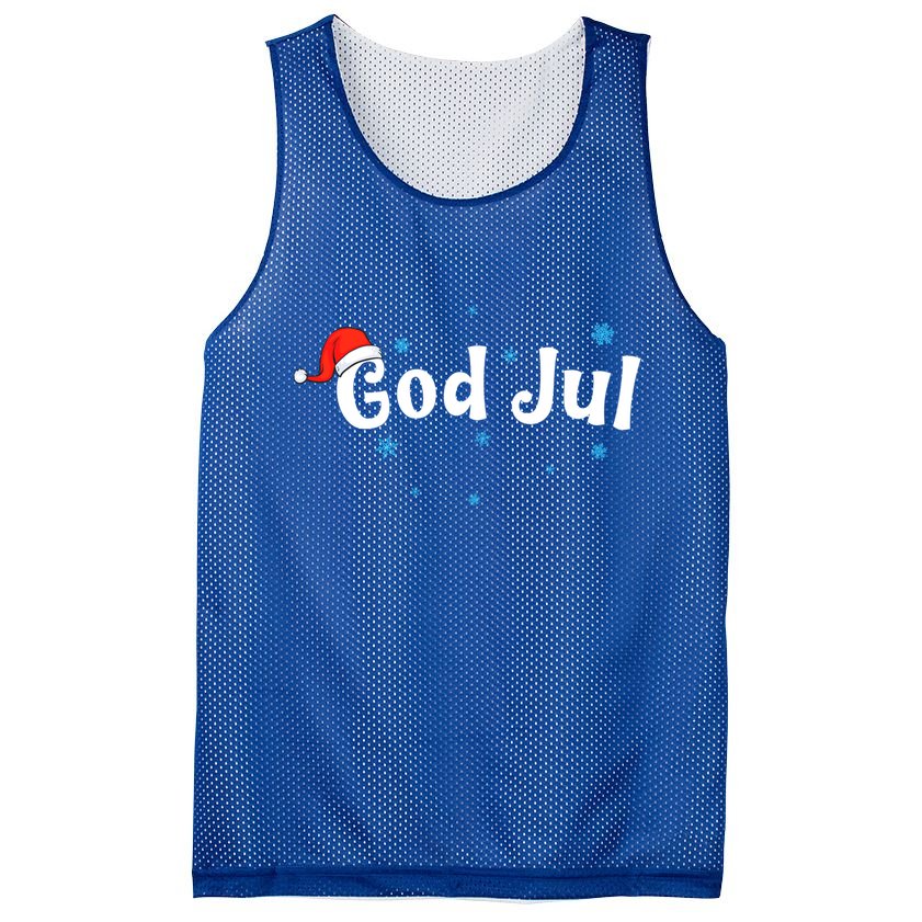 God Jul Swedish Christmas Gift Mesh Reversible Basketball Jersey Tank