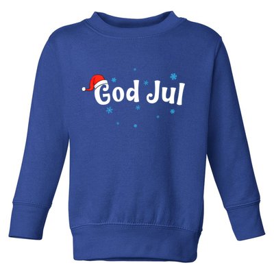God Jul Swedish Christmas Gift Toddler Sweatshirt
