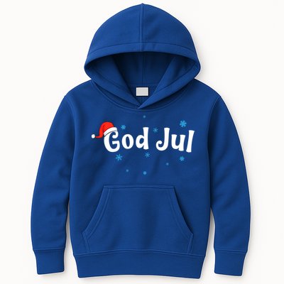God Jul Swedish Christmas Gift Kids Hoodie