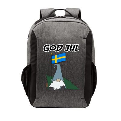 God Jul Scandinavian Swedish Merry Christmas Gnome Long Sleeve Vector Backpack