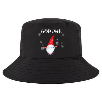 God Jul Scandinavian Swedish Merry Christmas Gnome Cool Comfort Performance Bucket Hat