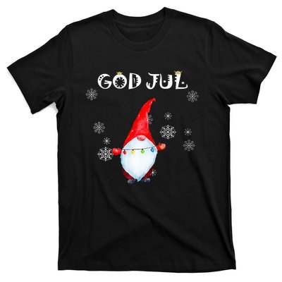 God Jul Scandinavian Swedish Merry Christmas Gnome T-Shirt