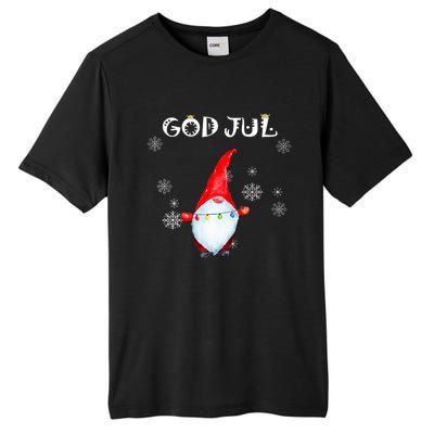 God Jul Scandinavian Swedish Merry Christmas Gnome Tall Fusion ChromaSoft Performance T-Shirt