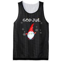 God Jul Scandinavian Swedish Merry Christmas Gnome Mesh Reversible Basketball Jersey Tank