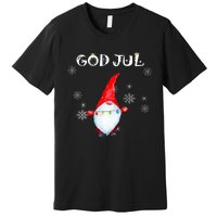 God Jul Scandinavian Swedish Merry Christmas Gnome Premium T-Shirt