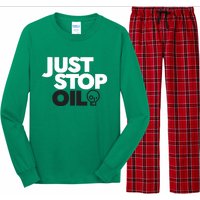 Groom Just Stop Oil Long Sleeve Pajama Set