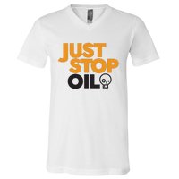 Groom Just Stop Oil V-Neck T-Shirt