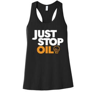 Groom Just Stop Oil Women's Racerback Tank