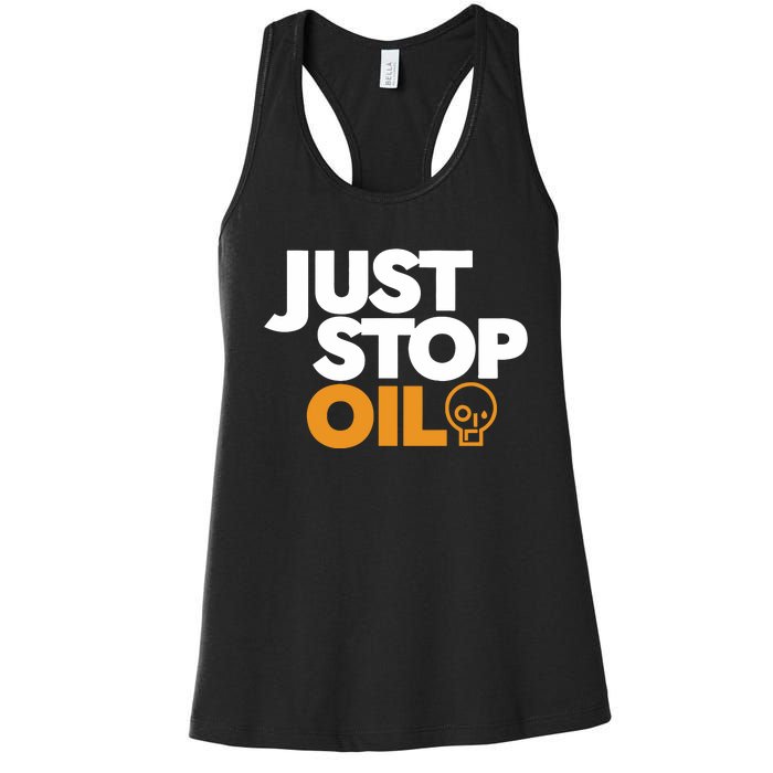 Groom Just Stop Oil Women's Racerback Tank