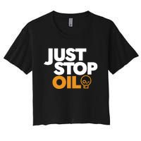 Groom Just Stop Oil Women's Crop Top Tee