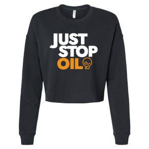 Groom Just Stop Oil Cropped Pullover Crew