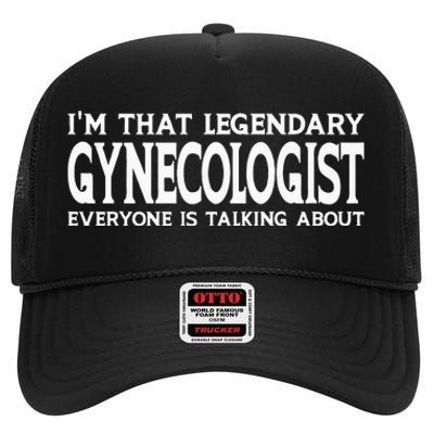 Gynecologist Job Title Employee Funny Worker Gynecologist High Crown Mesh Back Trucker Hat