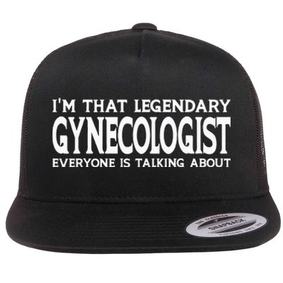 Gynecologist Job Title Employee Funny Worker Gynecologist Flat Bill Trucker Hat