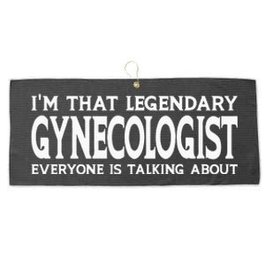 Gynecologist Job Title Employee Funny Worker Gynecologist Large Microfiber Waffle Golf Towel