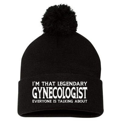 Gynecologist Job Title Employee Funny Worker Gynecologist Pom Pom 12in Knit Beanie