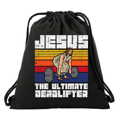 Gym Jesus Ultimate Deadlifter Christian Workout Drawstring Bag