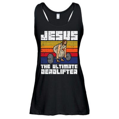Gym Jesus Ultimate Deadlifter Christian Workout Ladies Essential Flowy Tank