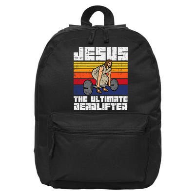 Gym Jesus Ultimate Deadlifter Christian Workout 16 in Basic Backpack
