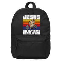 Gym Jesus Ultimate Deadlifter Christian Workout 16 in Basic Backpack