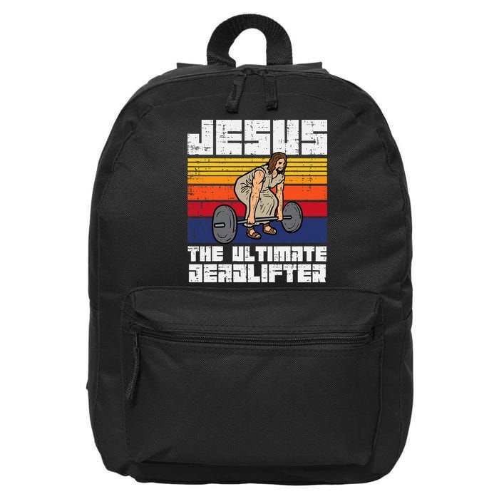 Gym Jesus Ultimate Deadlifter Christian Workout 16 in Basic Backpack