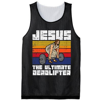 Gym Jesus Ultimate Deadlifter Christian Workout Mesh Reversible Basketball Jersey Tank