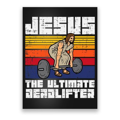 Gym Jesus Ultimate Deadlifter Christian Workout Poster